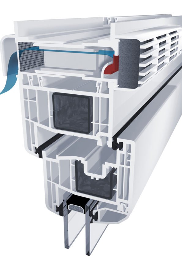 tamplarie geala ventilatie Gecco clapeta inchisa la Volum mare de aer