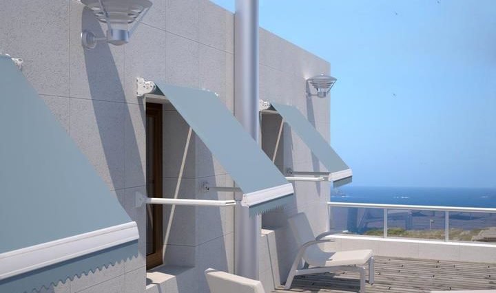 copertine cu brat rectractabil tensionat termopane Gealan