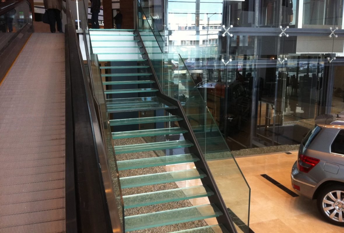 sticla securizata scara