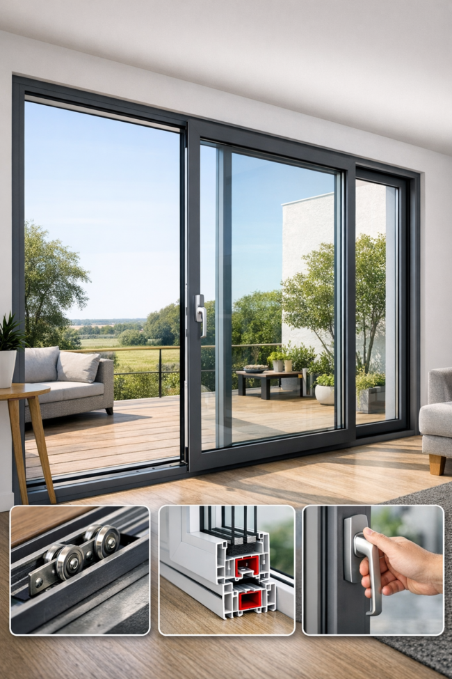 geam glisant orizontal