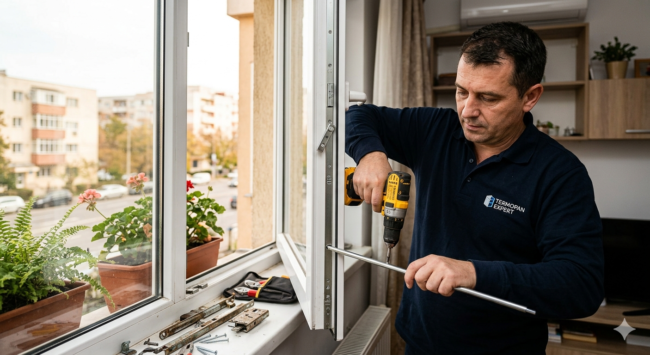 Schimbare sistem inchidere geam termopan Schimbare sistem inchidere geam termopan